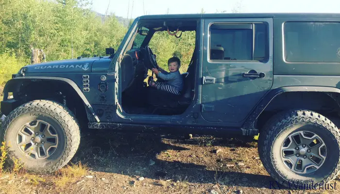 Baby Nomad Driving Jeep Wrangler