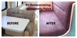 Before and After Upholstery Paint for RV