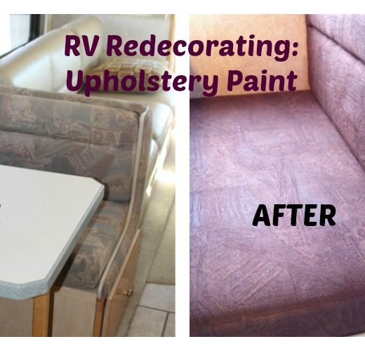Before and After Upholstery Paint for RV