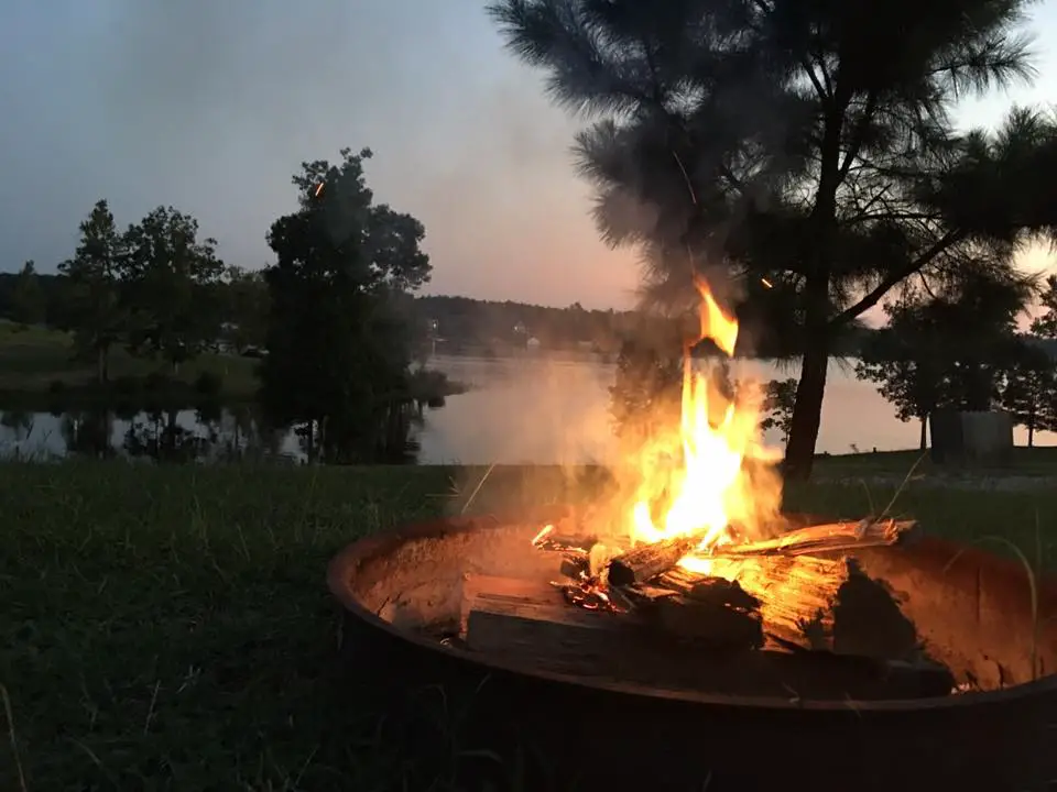 Campfire at Claystone Park in Macon
