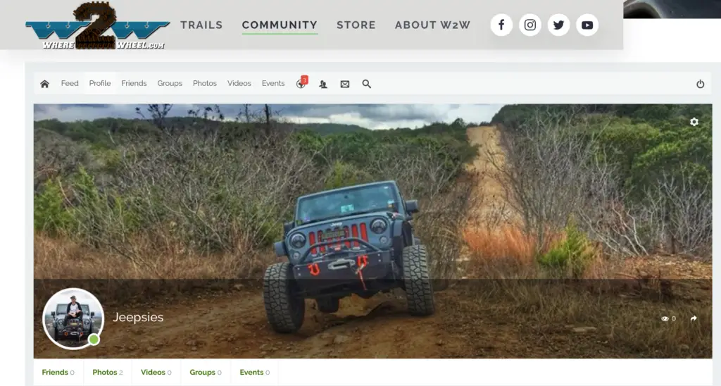 The Jeep trail maps program by Where2Wheel allows for individual profiles