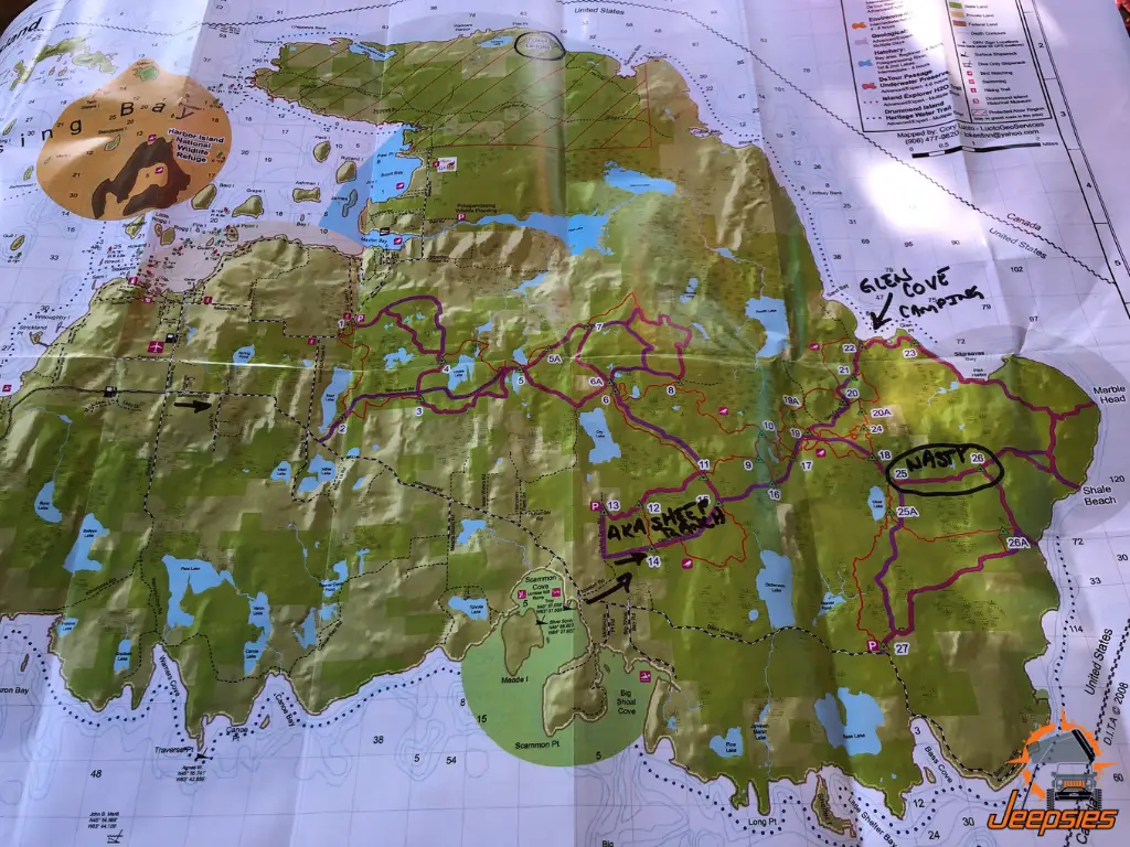 Drummond Island Trail Map