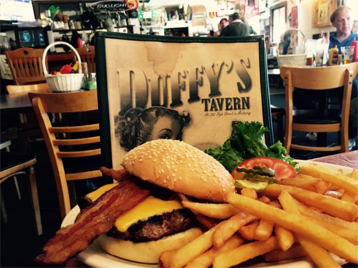 Duffy's Tavern Bacon Cheeseburger