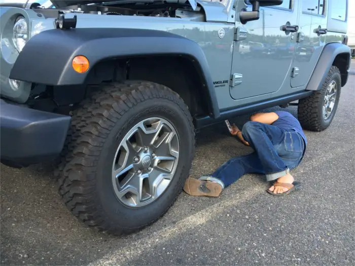 Jeep Wrangler Underneath Inspection