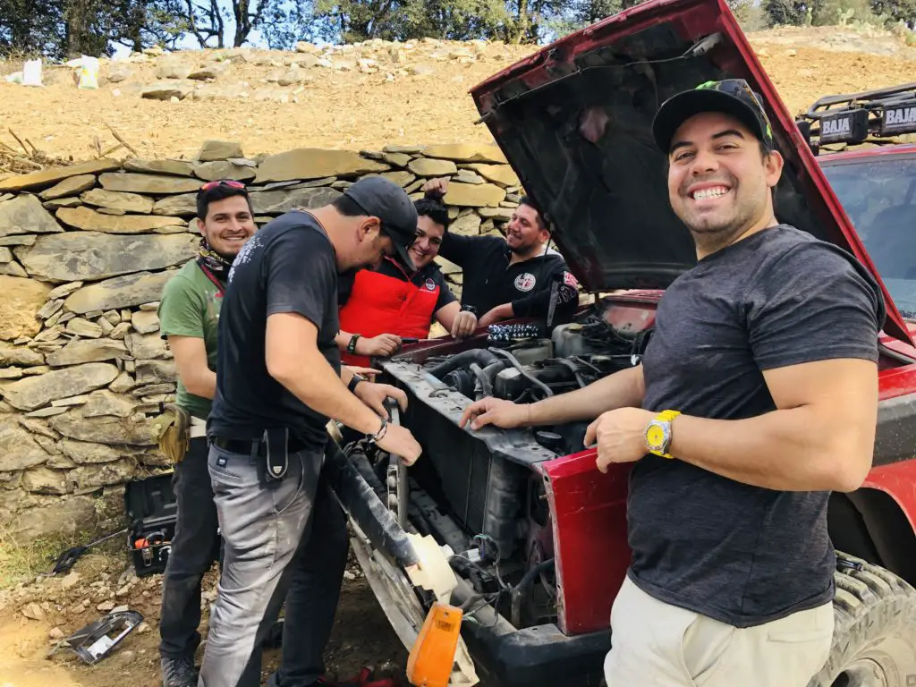 Fixing Jeep Radiator Mexico