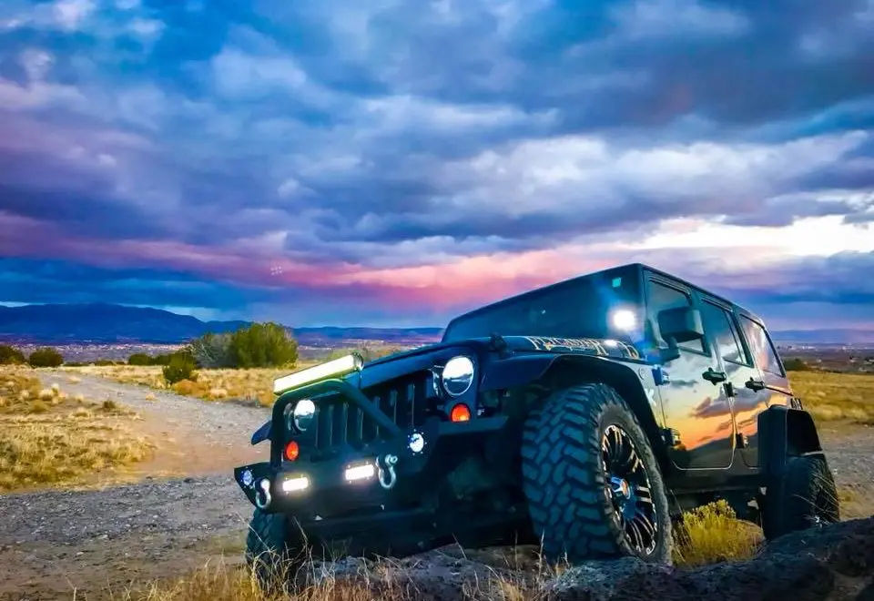 beautiful sunset jeep new mexico