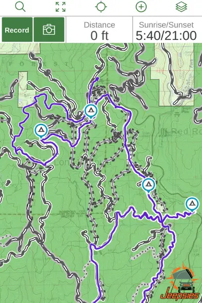 Gaia GPS Camping on Public Lands