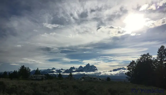 Grand Tetons in the Clouds