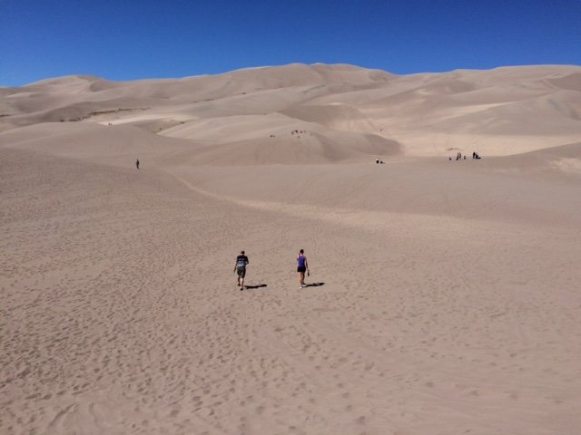 Climbing Sand Dunes Colorado