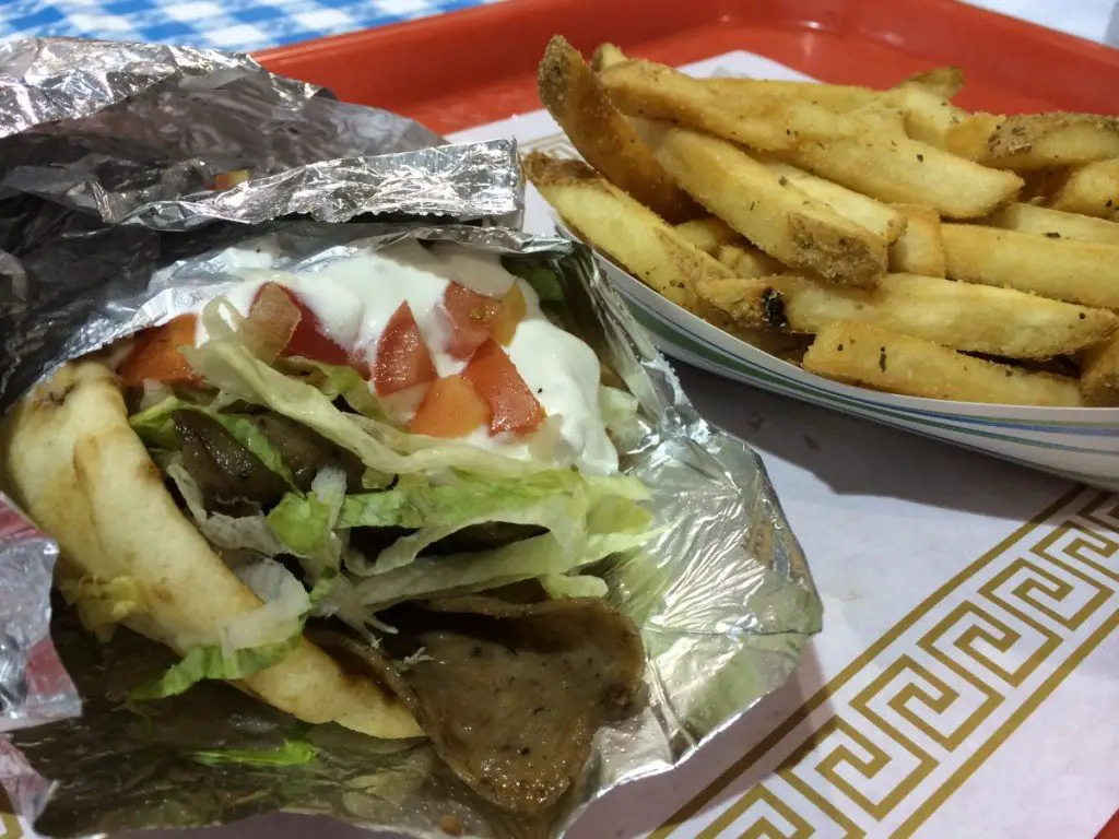 Greek gyro and fries
