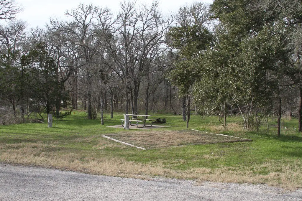 Camping site at McKinney Falls State Park 