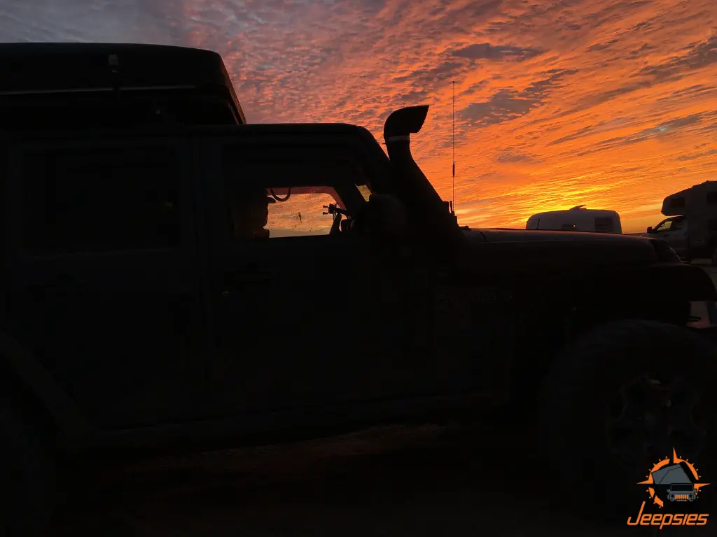 Jeep With Beautiful Sunset Todos Santos