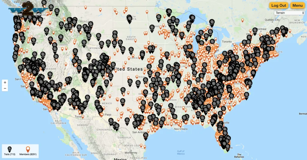 Jeep trail maps are added by Jeep enthusiasts all over the nation