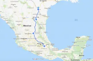 Overlanding Into Mexico Interior Map
