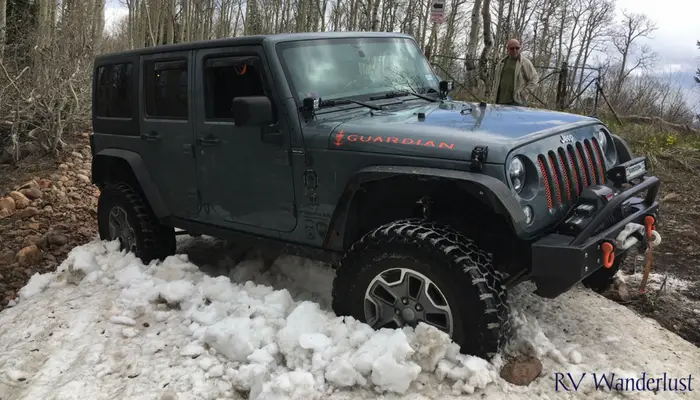 Jeep Stuck in Snow
