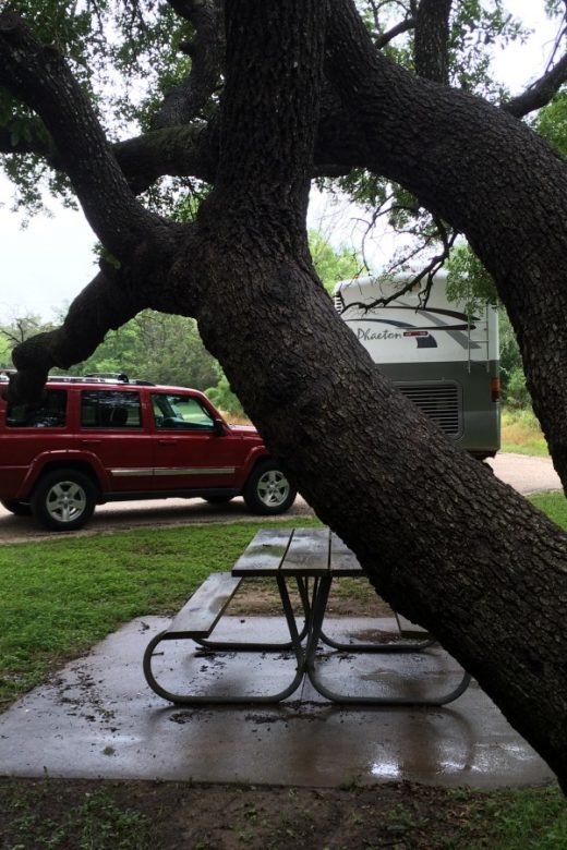 Site number 9 at McKinney Falls State Park in Austin, TX