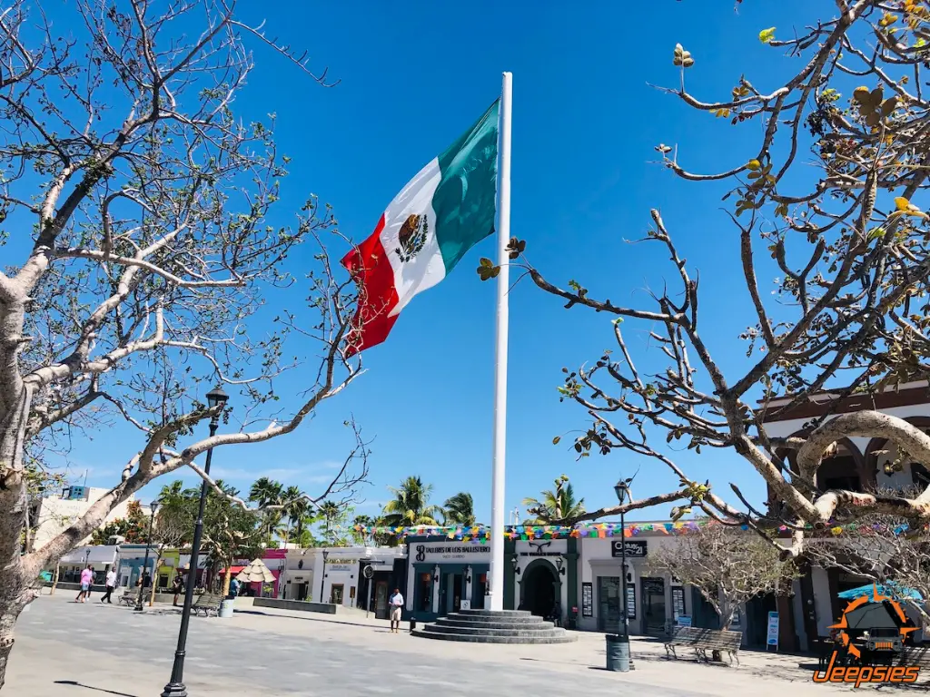 Mexican Flag Over San Jose del Cabo Square