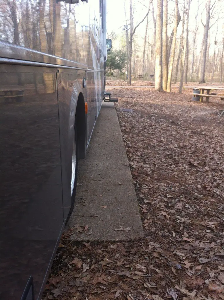 A paved campground site at Natchez State Park