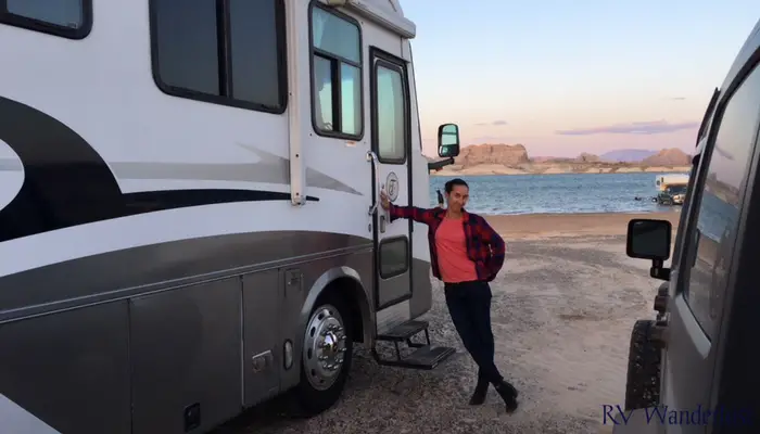 Class A Diesel Camping on Lake Powell