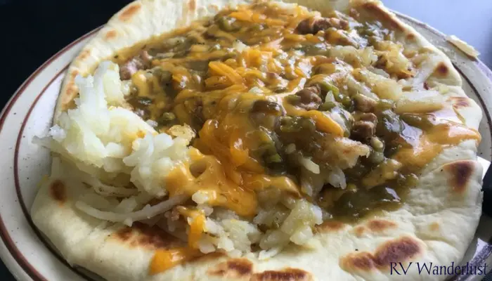 Sandra's Place FBI with Green Chile
