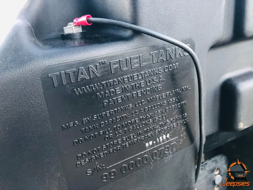 Titan Fuel Tanks Trail Trekker II Ground Wire