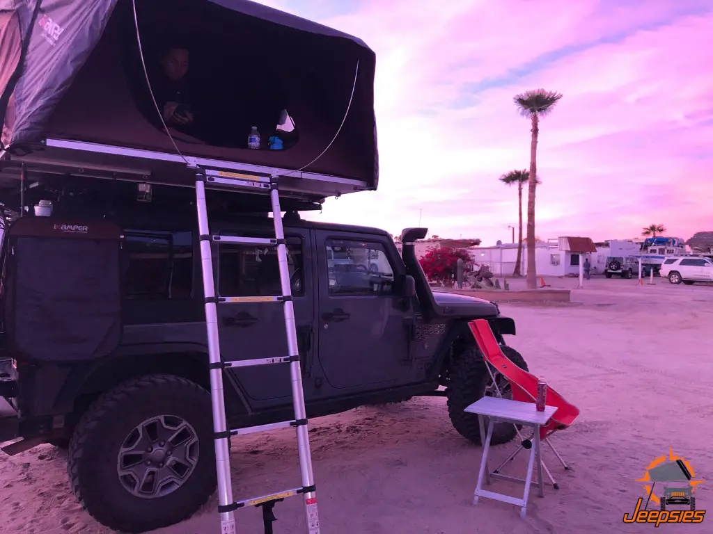 Jeep Camping Site at Victor's RV Park San Felipe