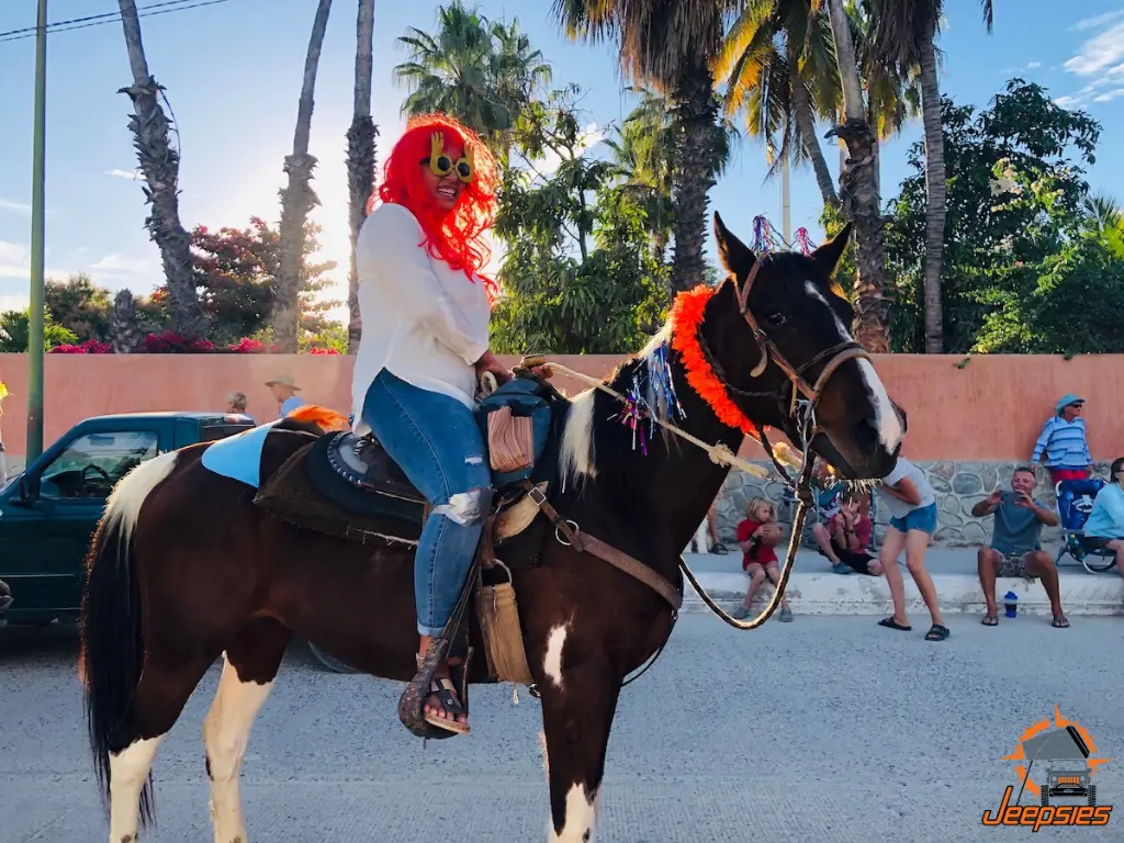 Women on Horse in Los Barriles Parade