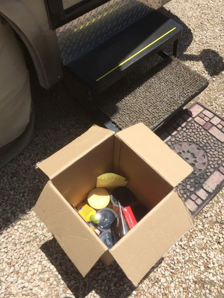 An RV care package left at our front door