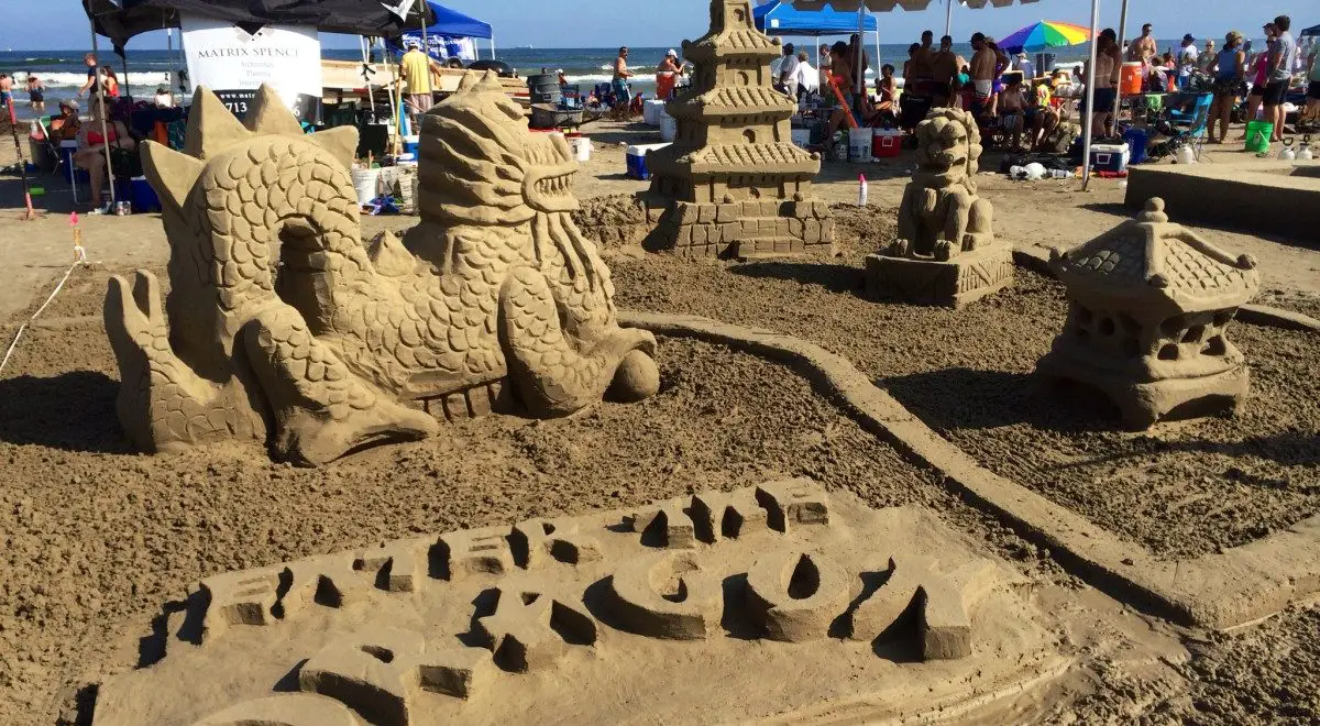 The winning entry at the AIA sandcastle competition 2014