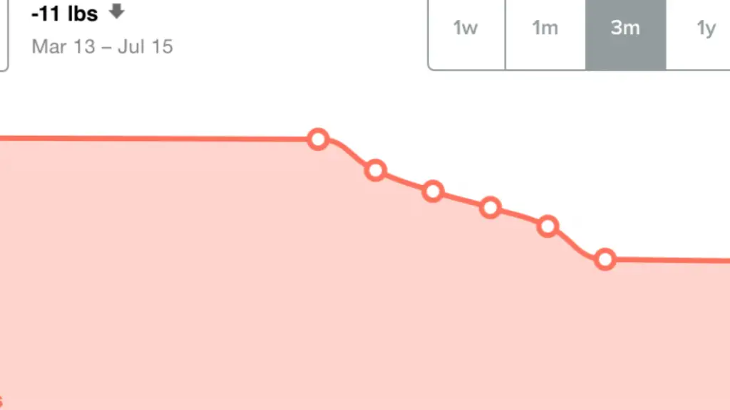 Eric of RV Wanderlust weight loss graph with fitbit
