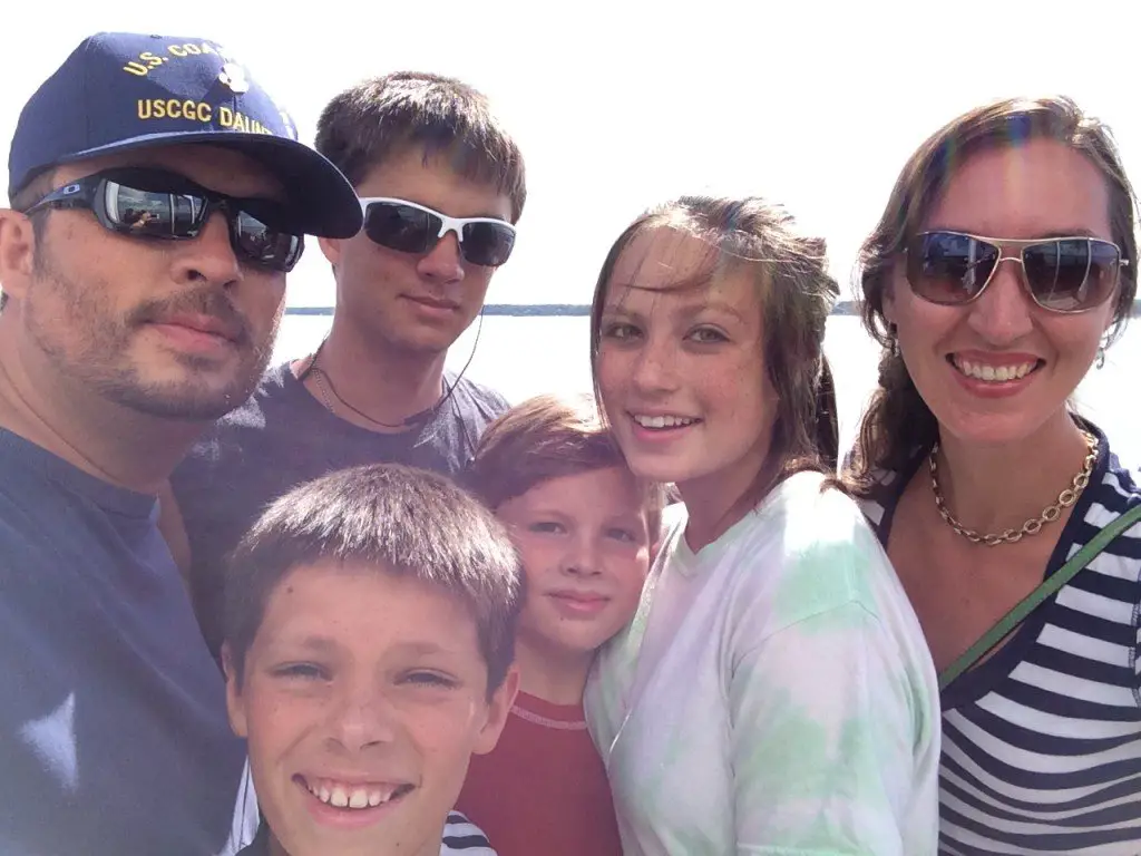 At the top of Hilton Head Lighthouse