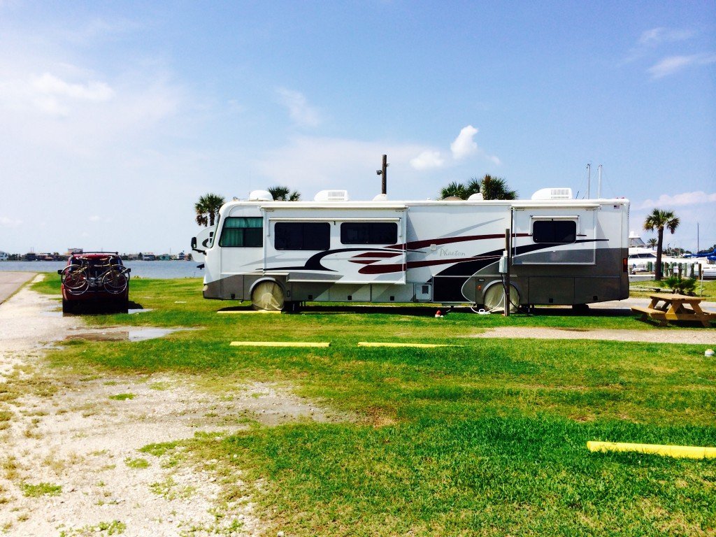 Spot D-18 at Bayou Shores RV in Galveston Texas
