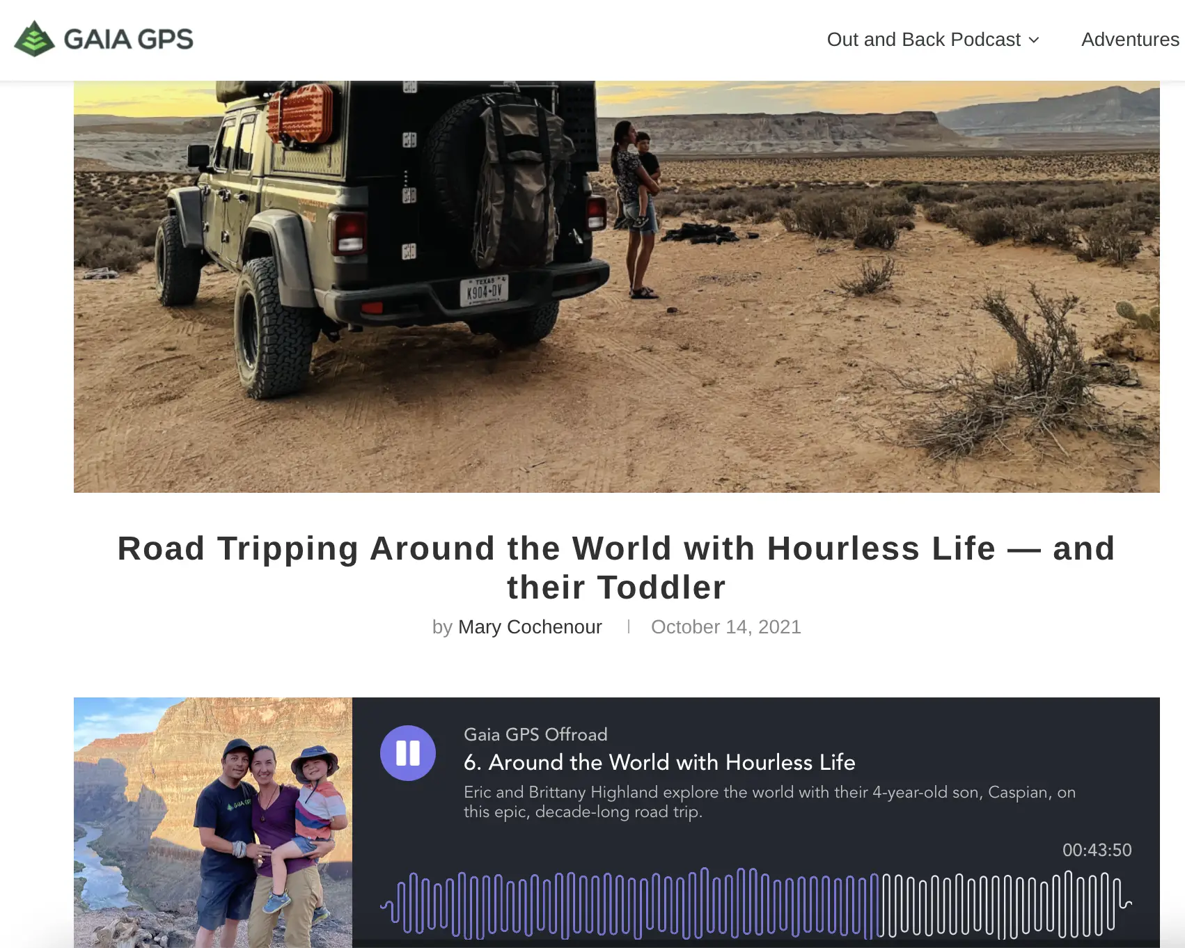 Gaia GPS Offroad Podcast Interview