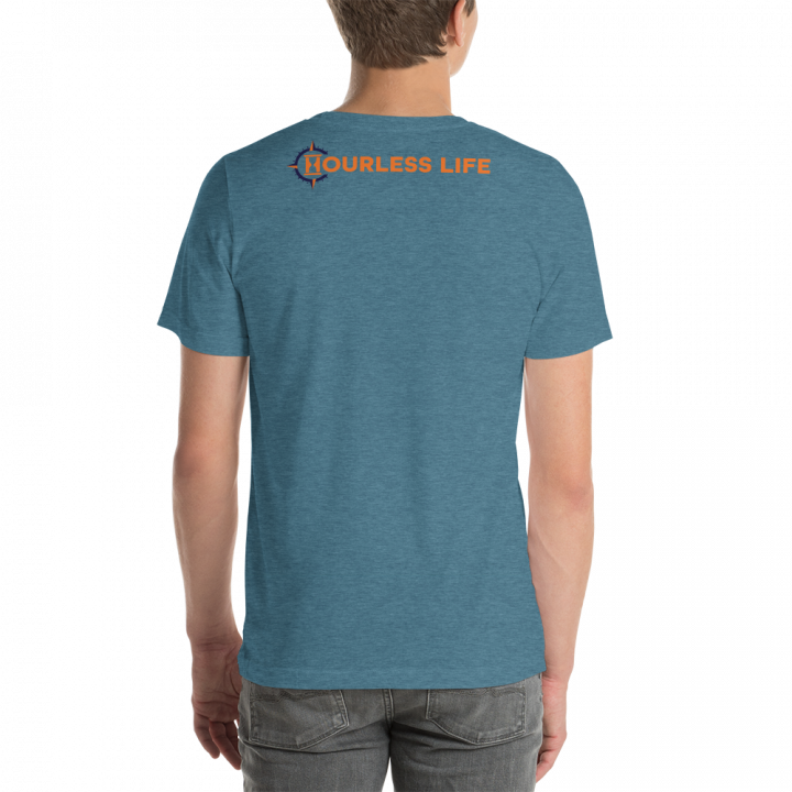 Men's Hourless Life Logo T-Shirt Back Deep Teal