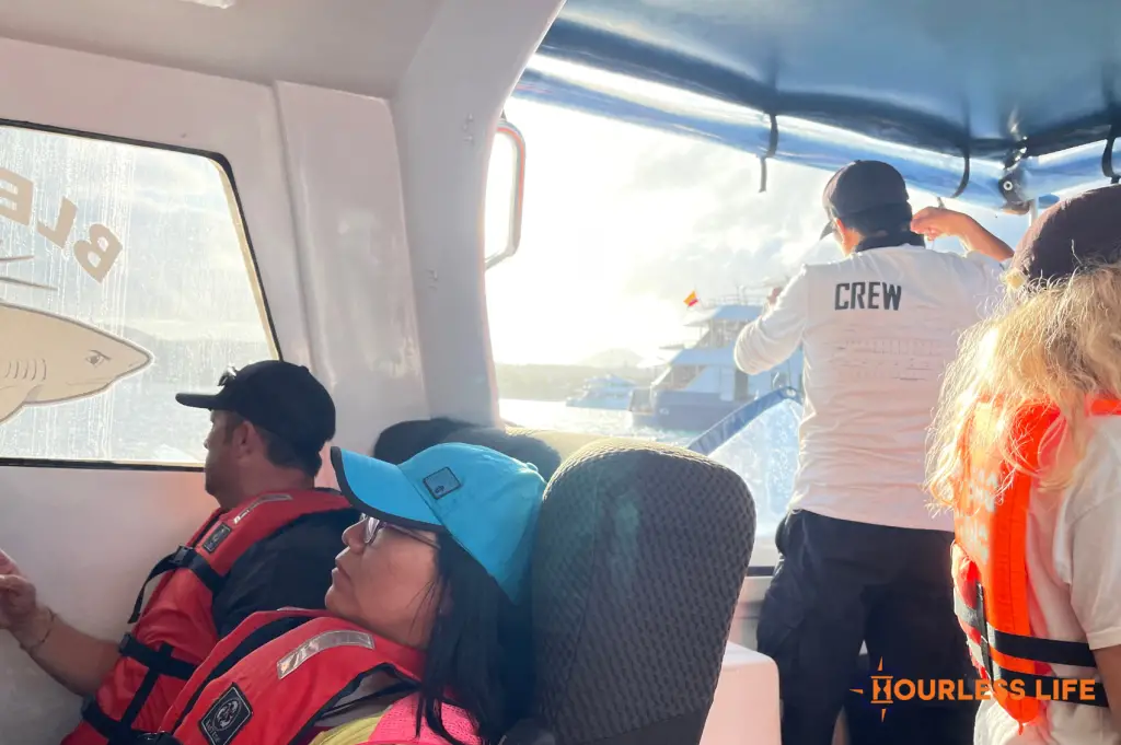 Inside ferry from San Cristobal to Santa Cruz