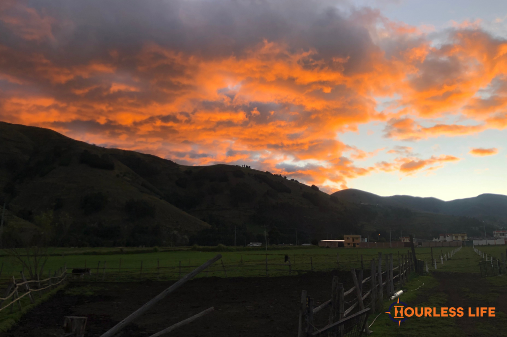 Sunset near Riobamba, Ecuador