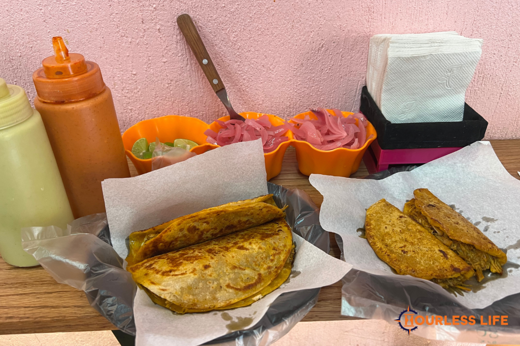 Quesadillas de cochinita pibil in Guanajuato