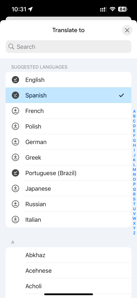 How to download language package on Google Translate